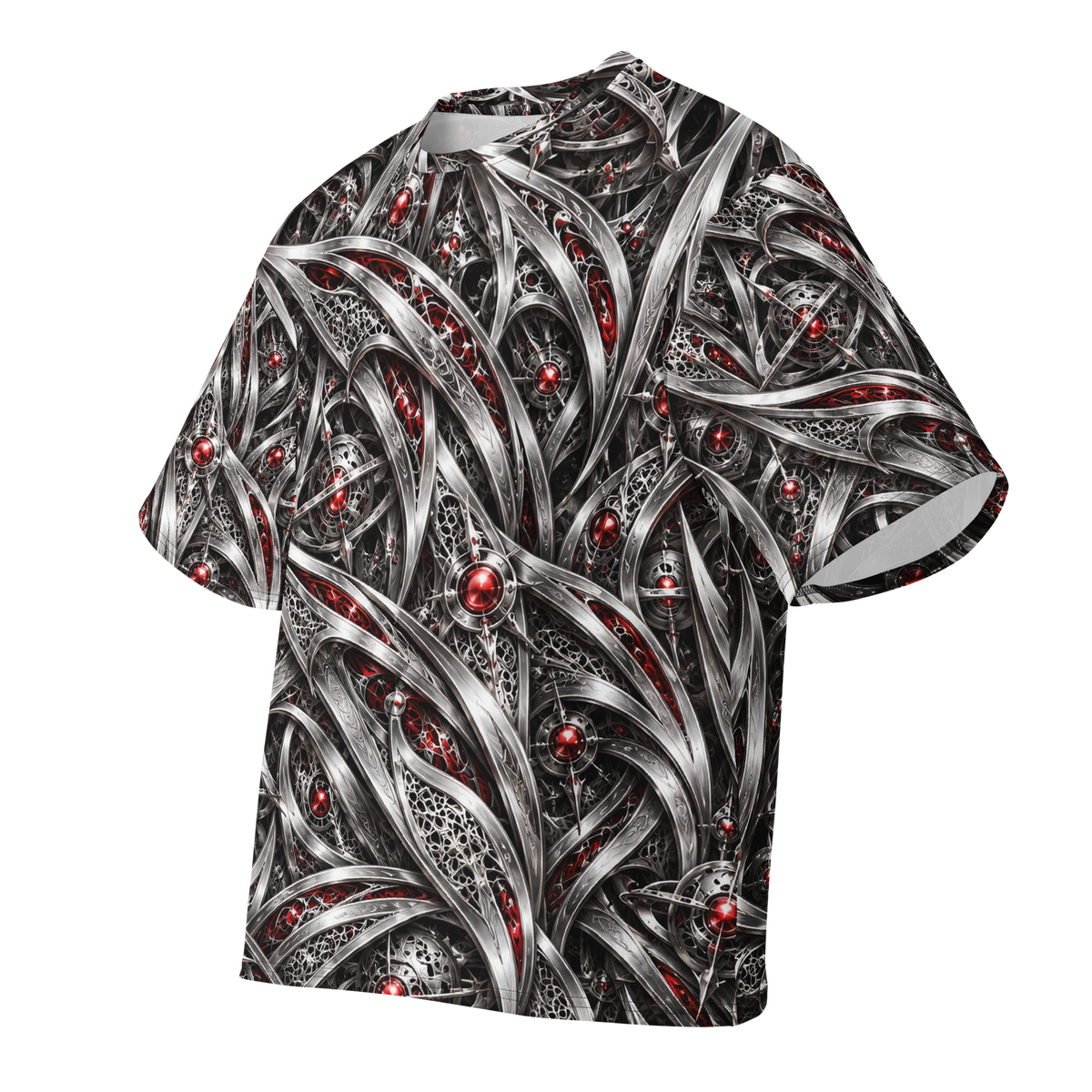 Maximus Alien Testosterone Terrain all-over print oversized tee, front