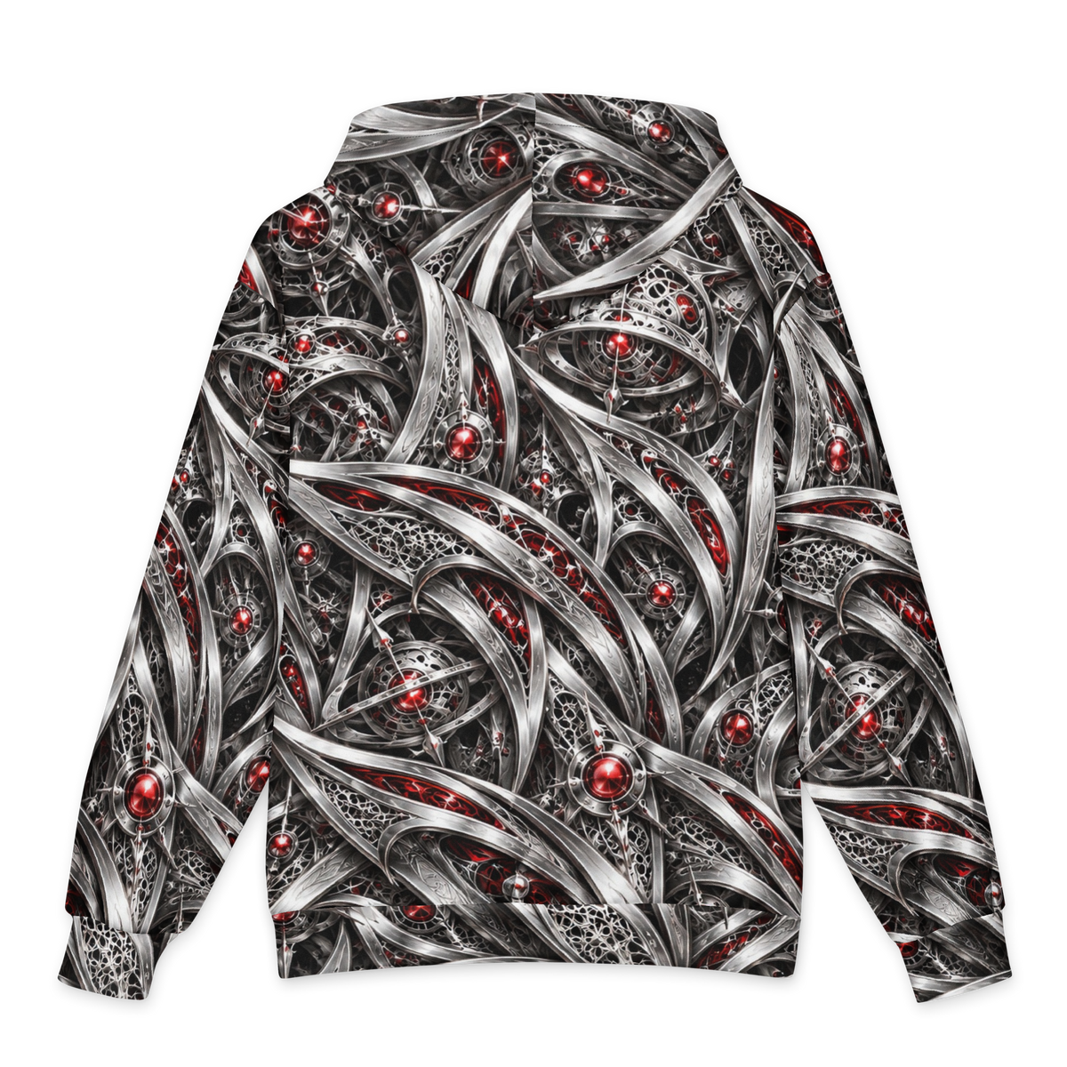 Maximus Alien Testosterone Terrain all-over print oversized hoodie, back