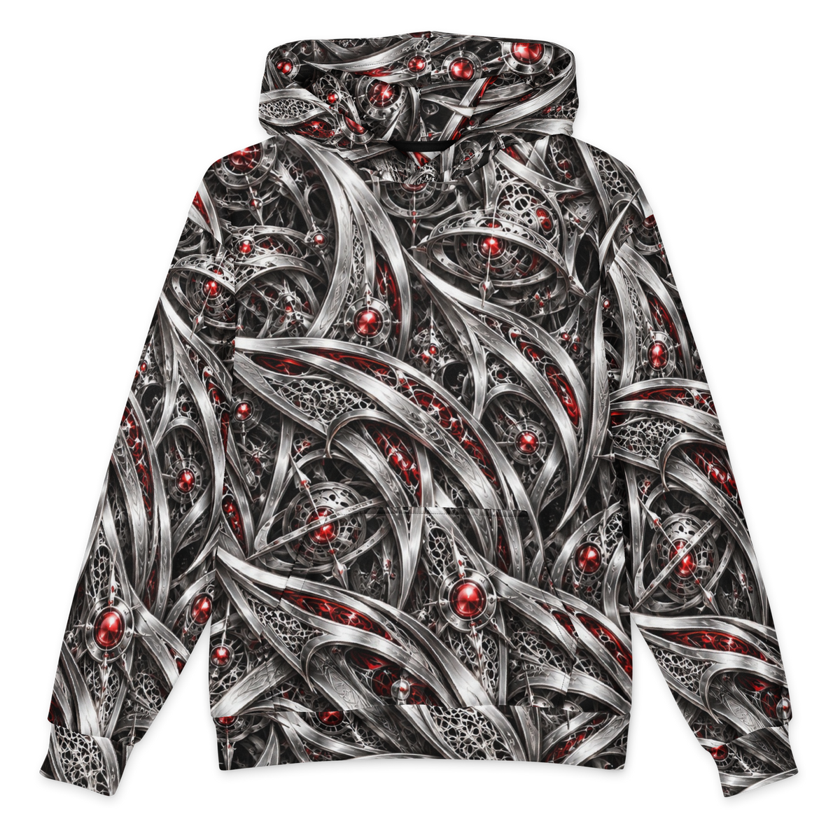 Maximus Alien Testosterone Terrain all-over print oversized hoodie, front