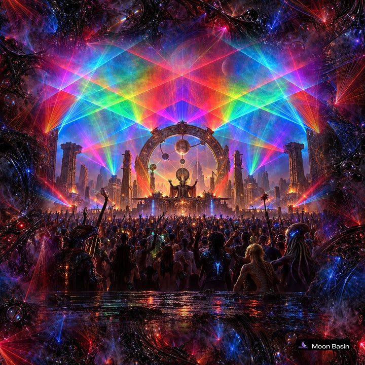 Crimson Resonance canvas