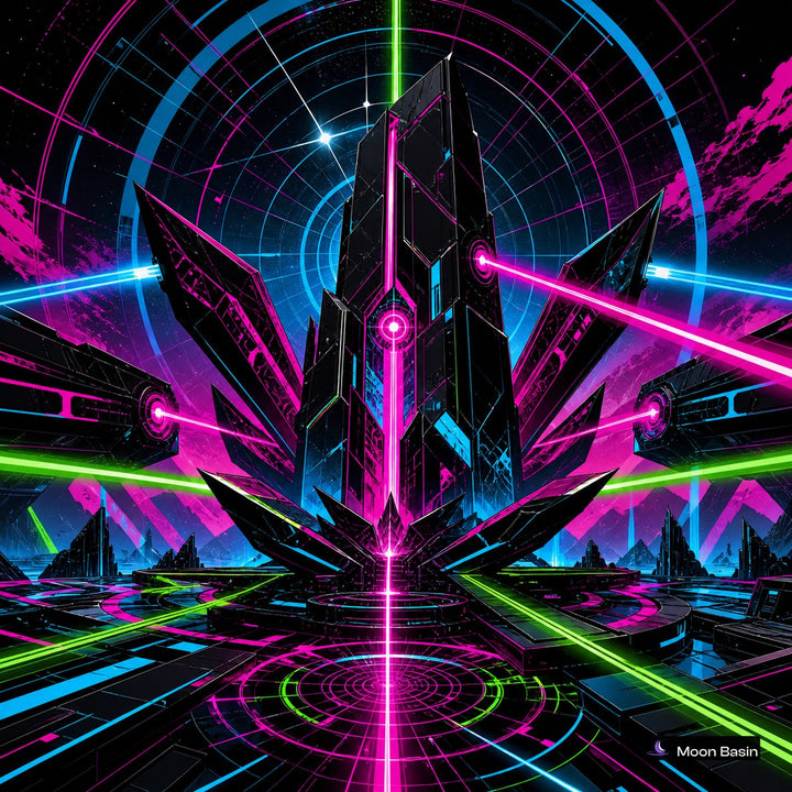 Laser Orchid Monolith canvas