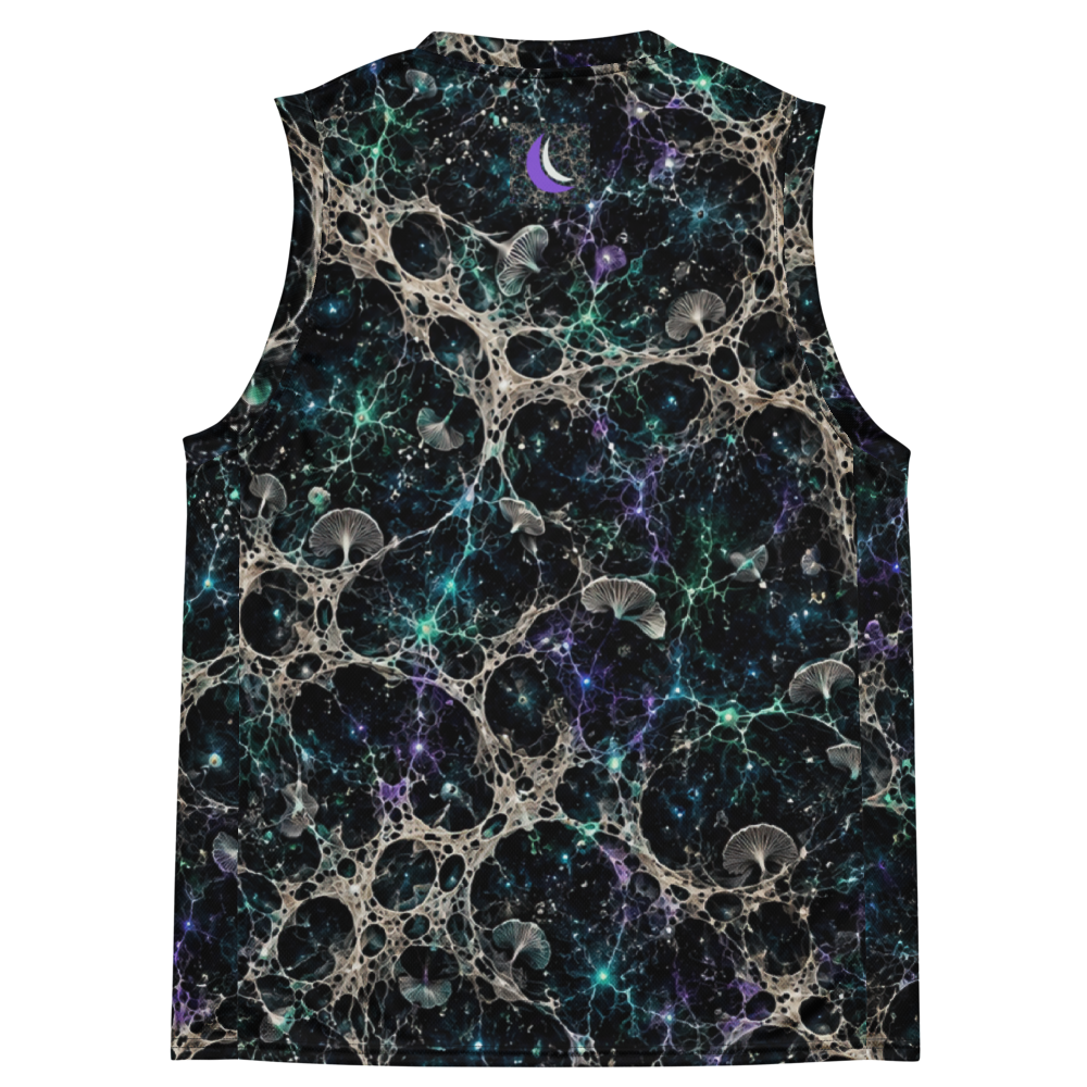 Mycelium Cathedral Terrain Basketball Jersey, back