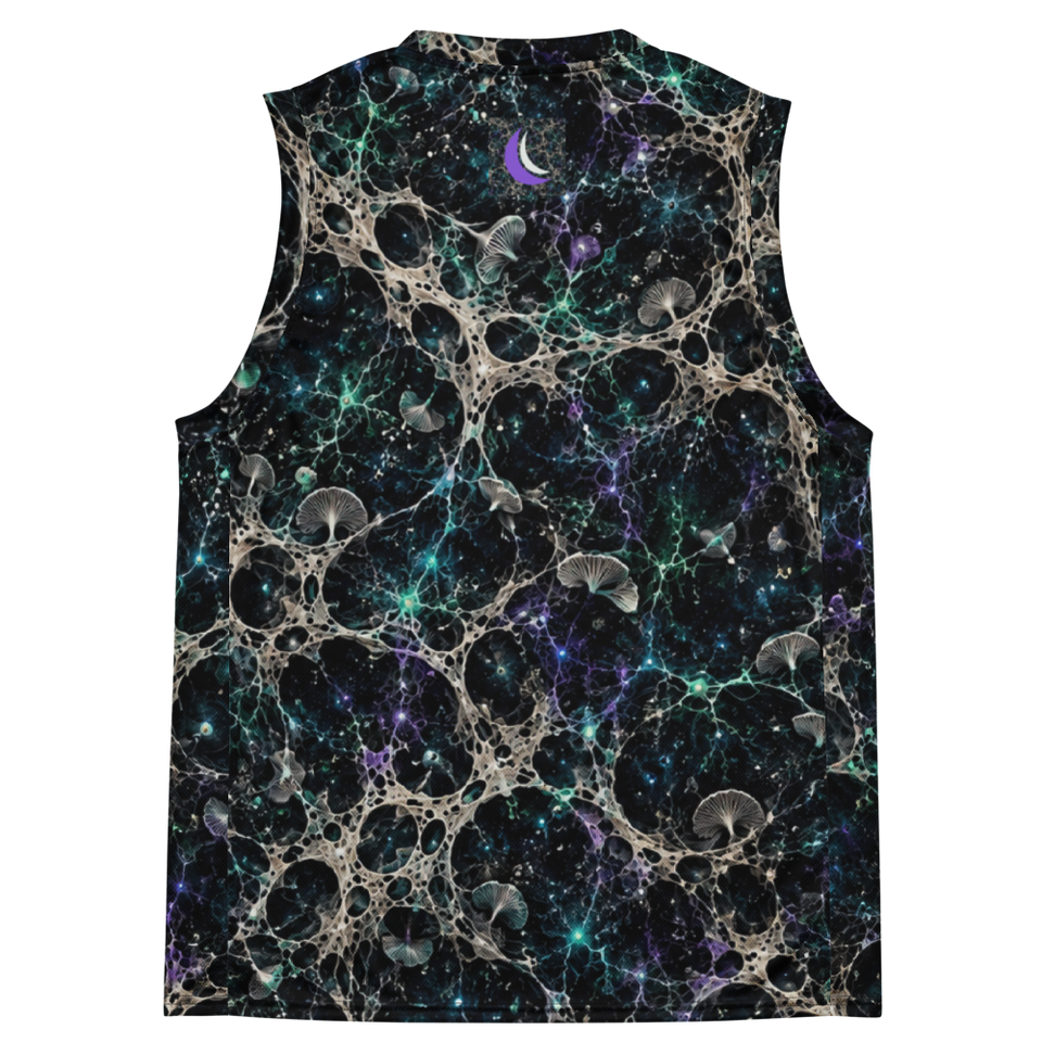 Mycelium Cathedral Terrain Basketball Jersey, back