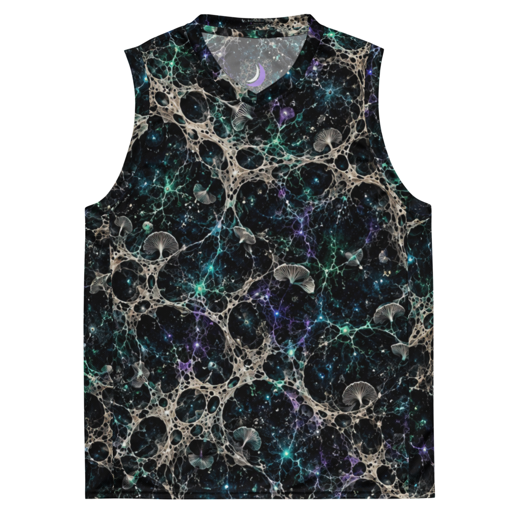 Mycelium Cathedral Terrain Basketball Jersey, front