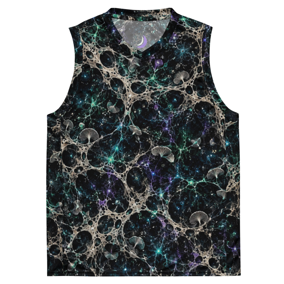 Mycelium Cathedral Terrain Basketball Jersey, front