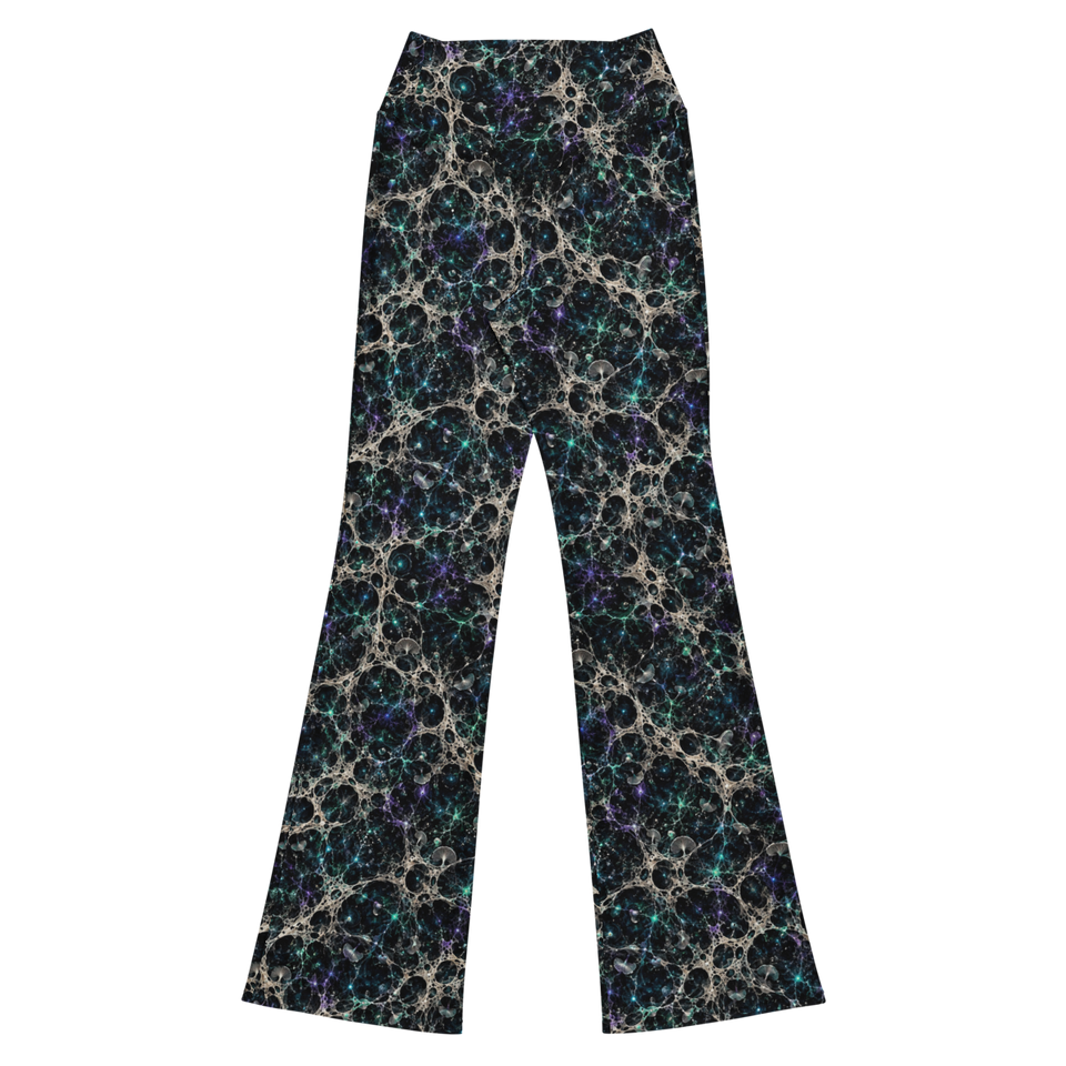 Mycelium Cathedral Web flare leggings back