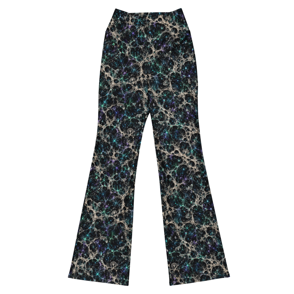 Mycelium Cathedral Web flare leggings front
