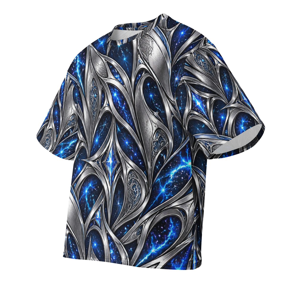 Nebula Huntress Terrain all-over print oversized tee, front