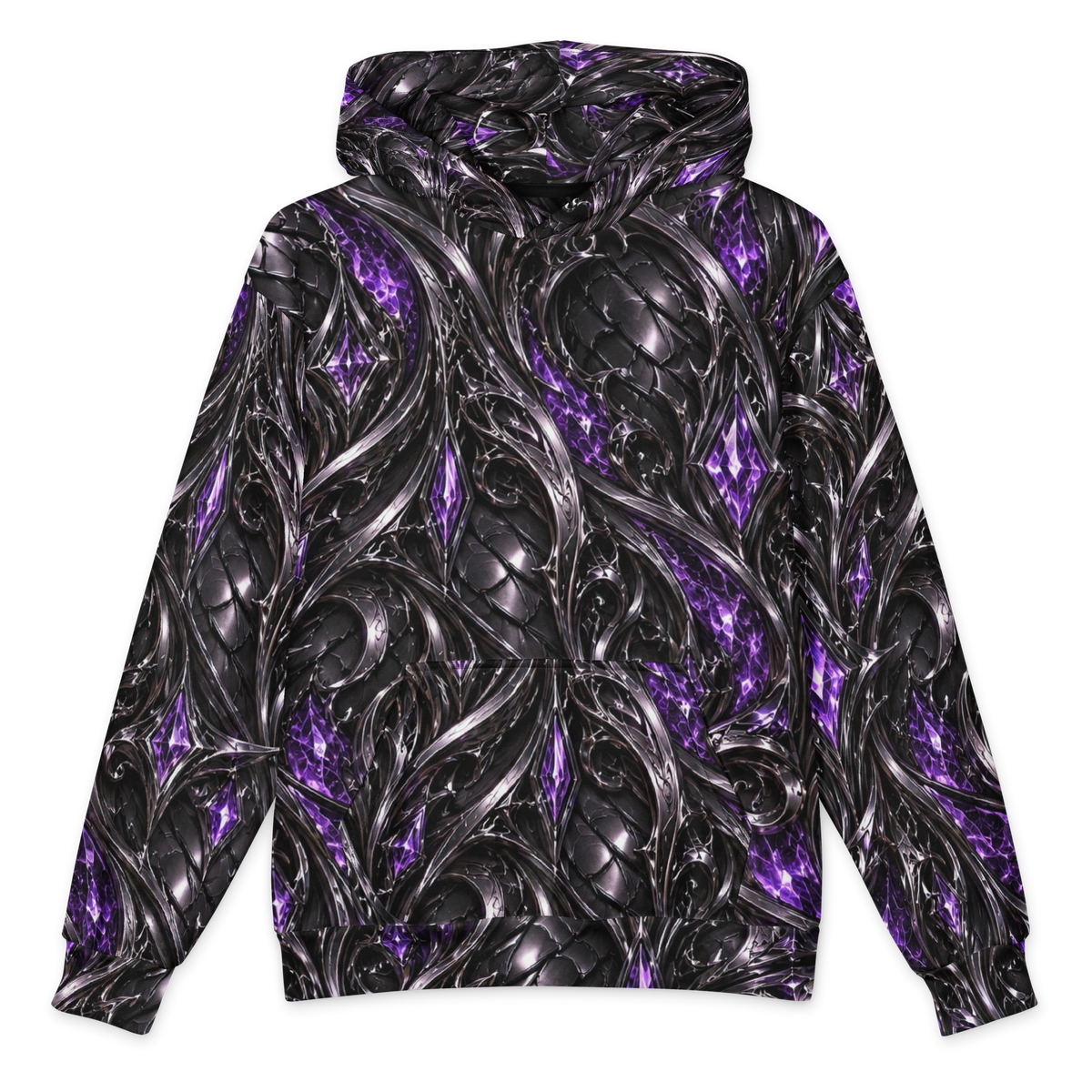 Obsidian Empress Terrain all-over print oversized hoodie, front