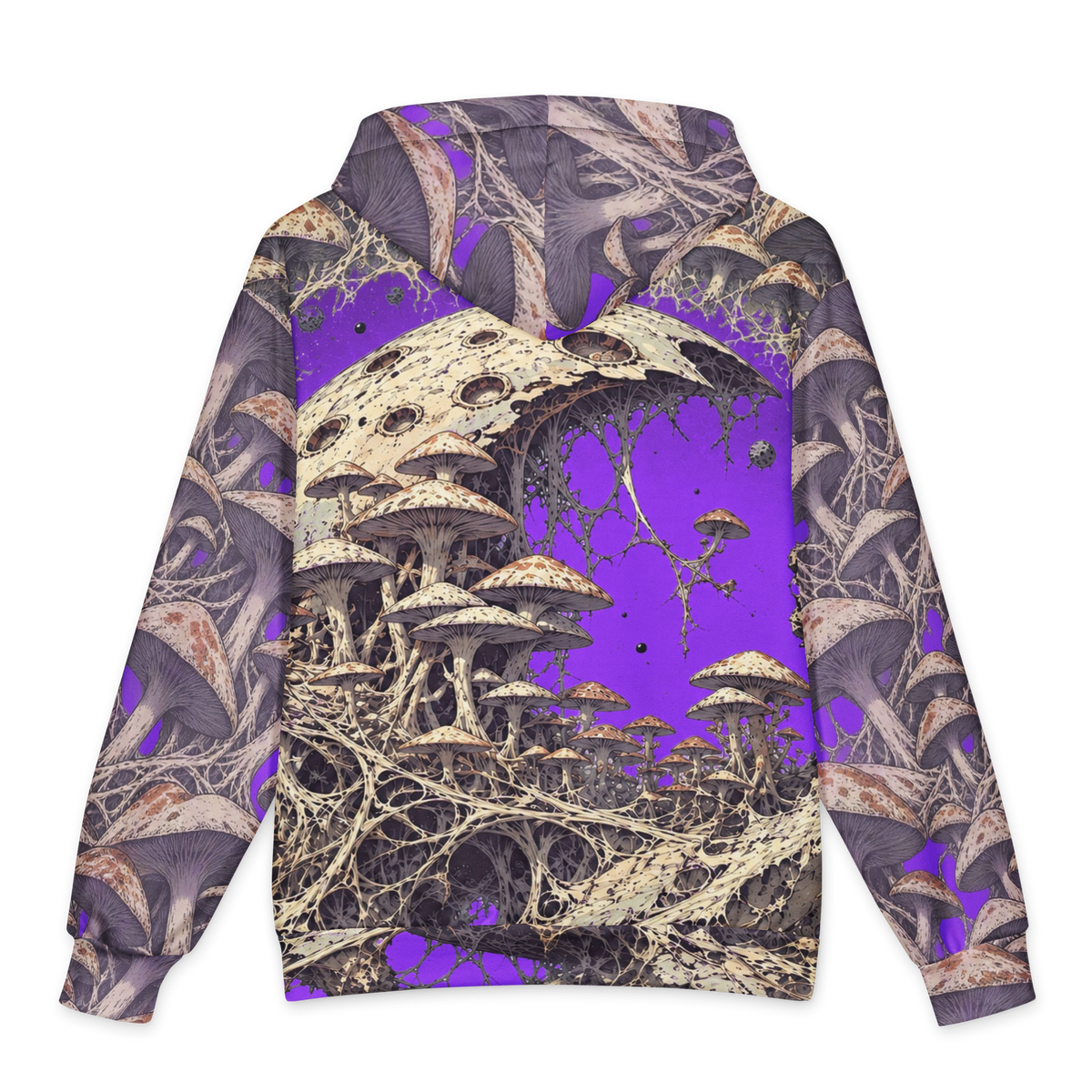 Orbital Mycelium all-over print oversized hoodie, back