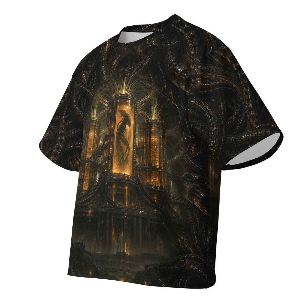 Organ Farm all-over print oversized tee, front