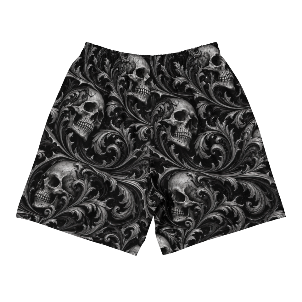 Ossuary Scroll Black Terrain Athletic Shorts, back