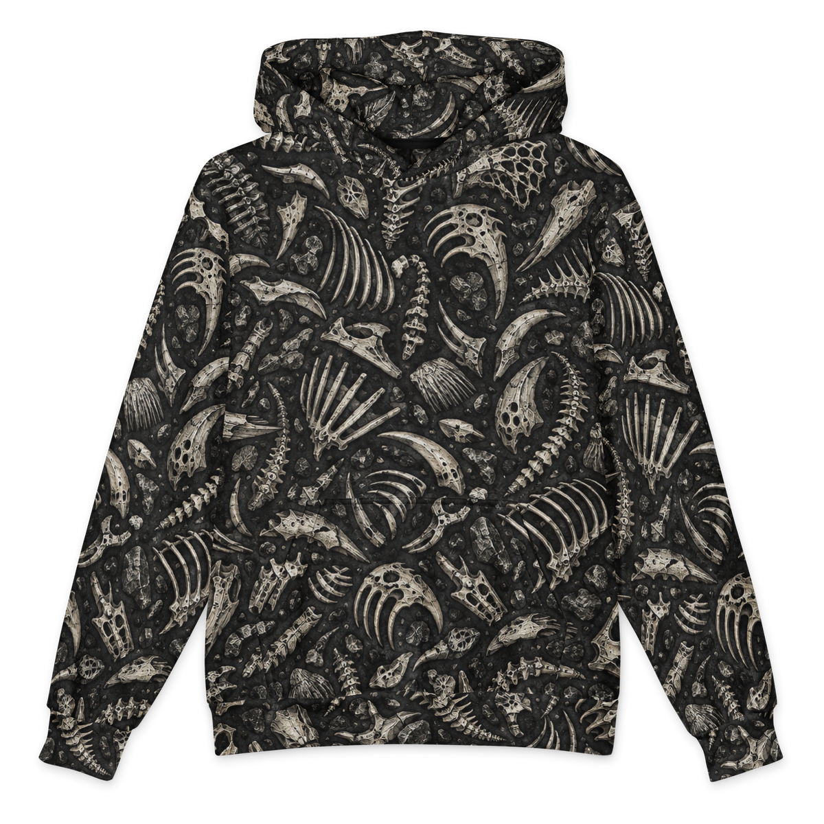 Ossuary Static Terrain Hoodie all-over print oversized hoodie, front
