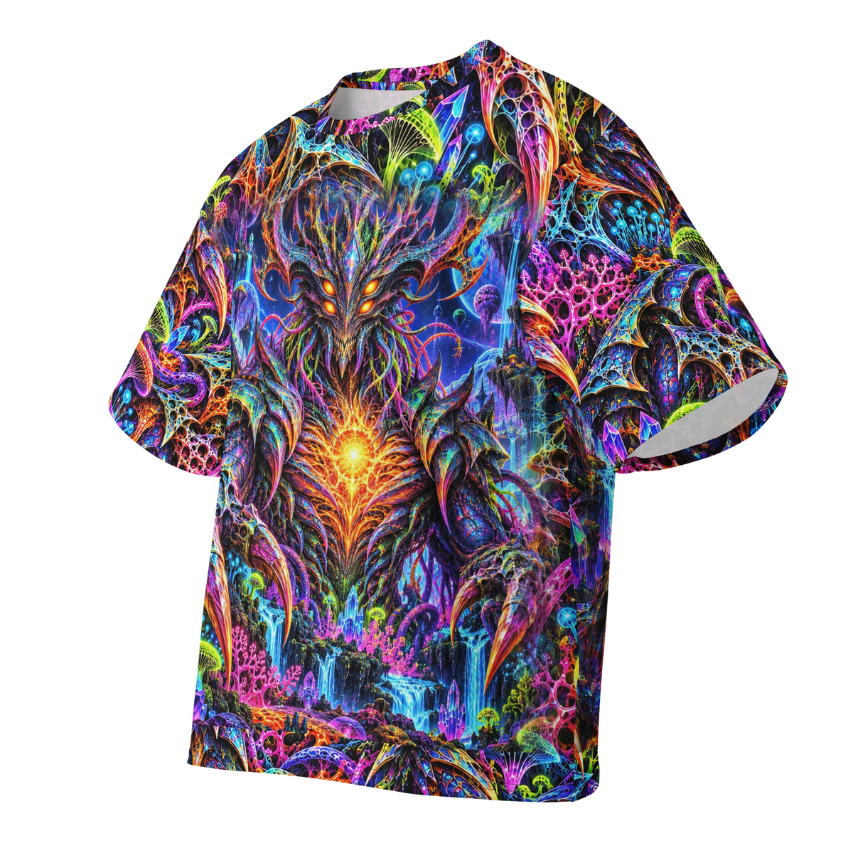 Prismatic Overlord all-over print oversized tee, front