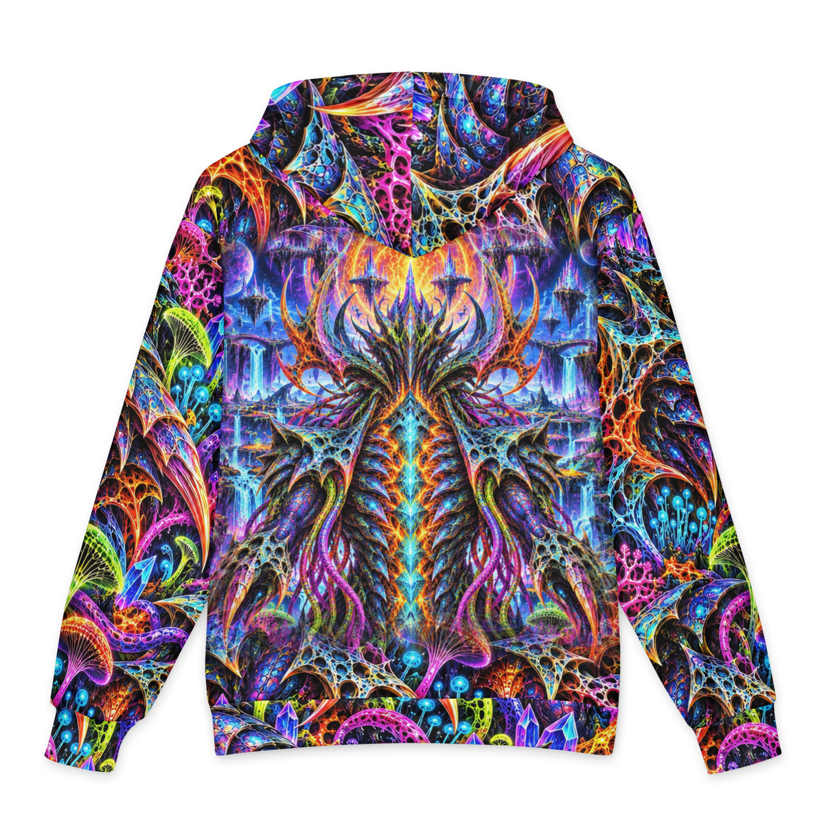 Prismatic Overlord all-over print hoodie, back