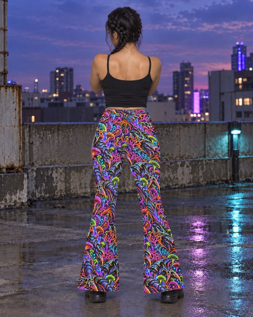 Prismatic Overlord Terrain Flare Leggings, worn on model, back