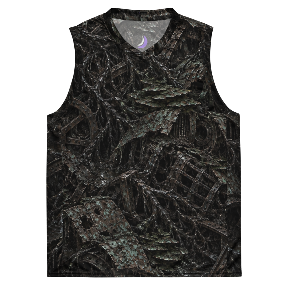 Rot and Iron Terrain Basketball Jersey, front