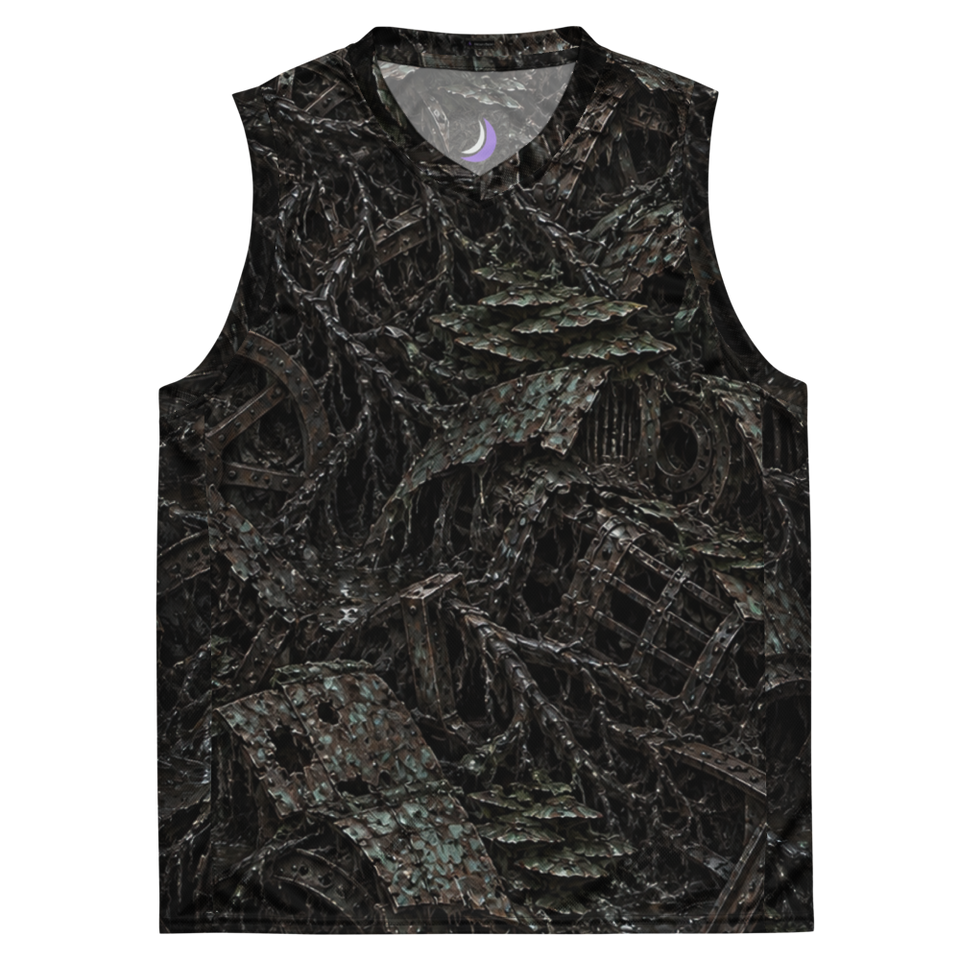 Rot and Iron Terrain Basketball Jersey, front
