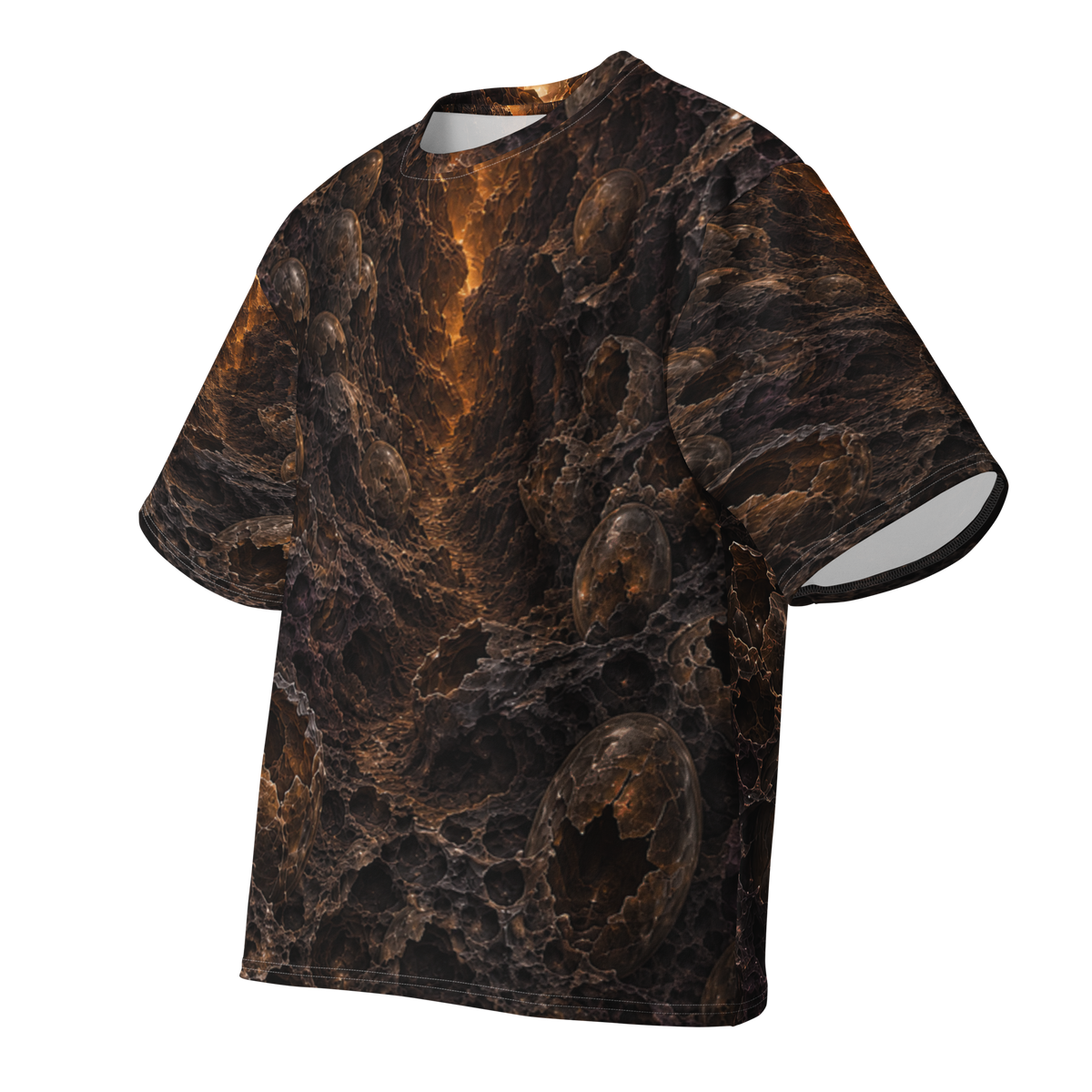 Silent Brood Terrain all-over print oversized tee, front