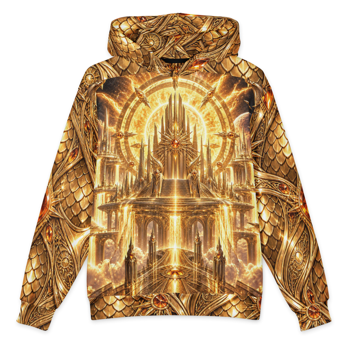 Solar Siren all-over print oversized hoodie, front