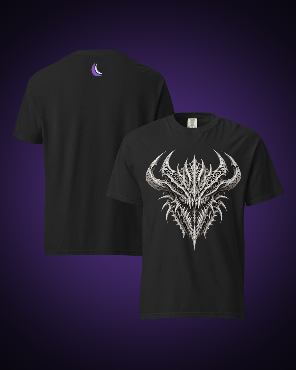 Thornjaw Obsidian Graphic Tee, front and reverse