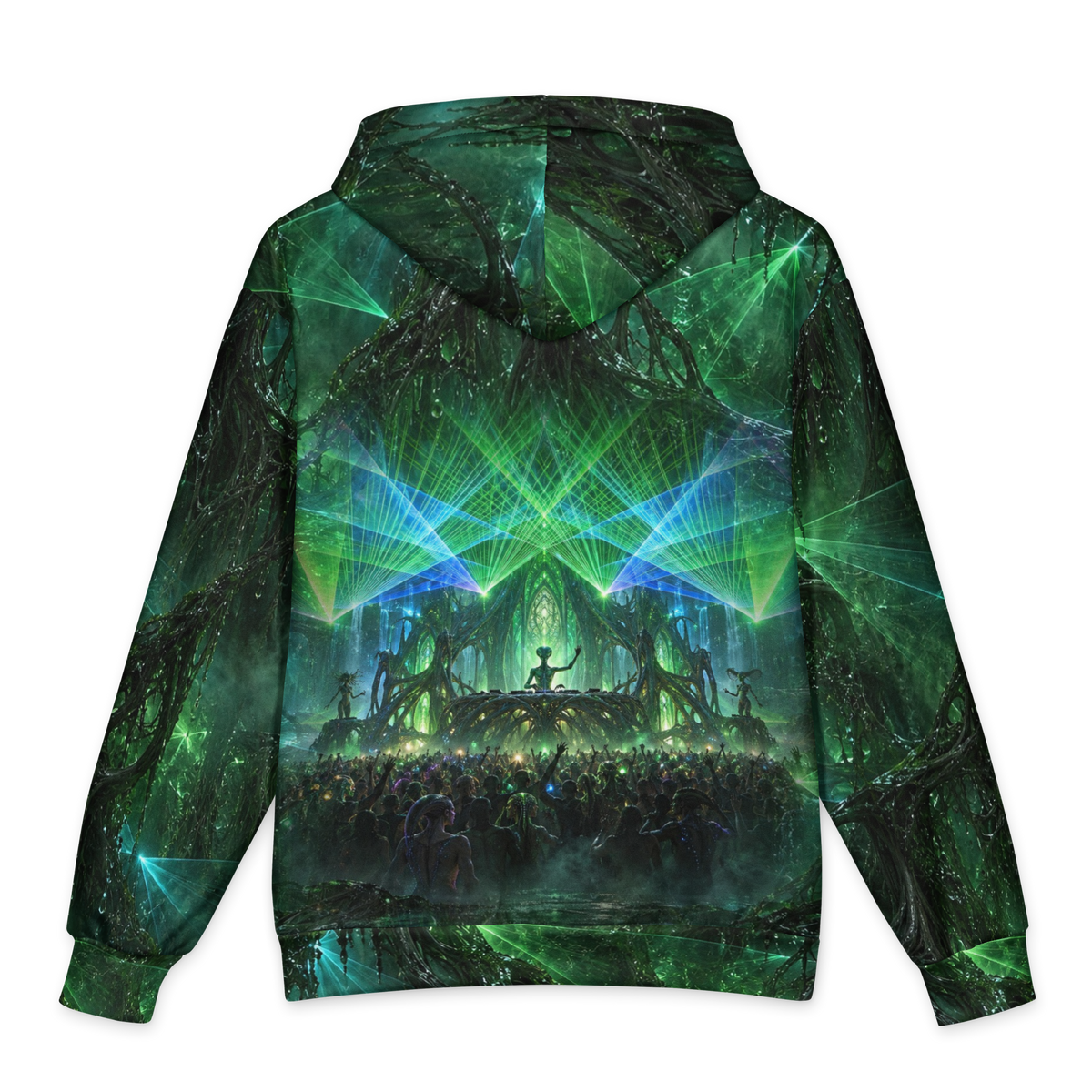 Verdant Frequency Hoodie all-over print oversized hoodie, back
