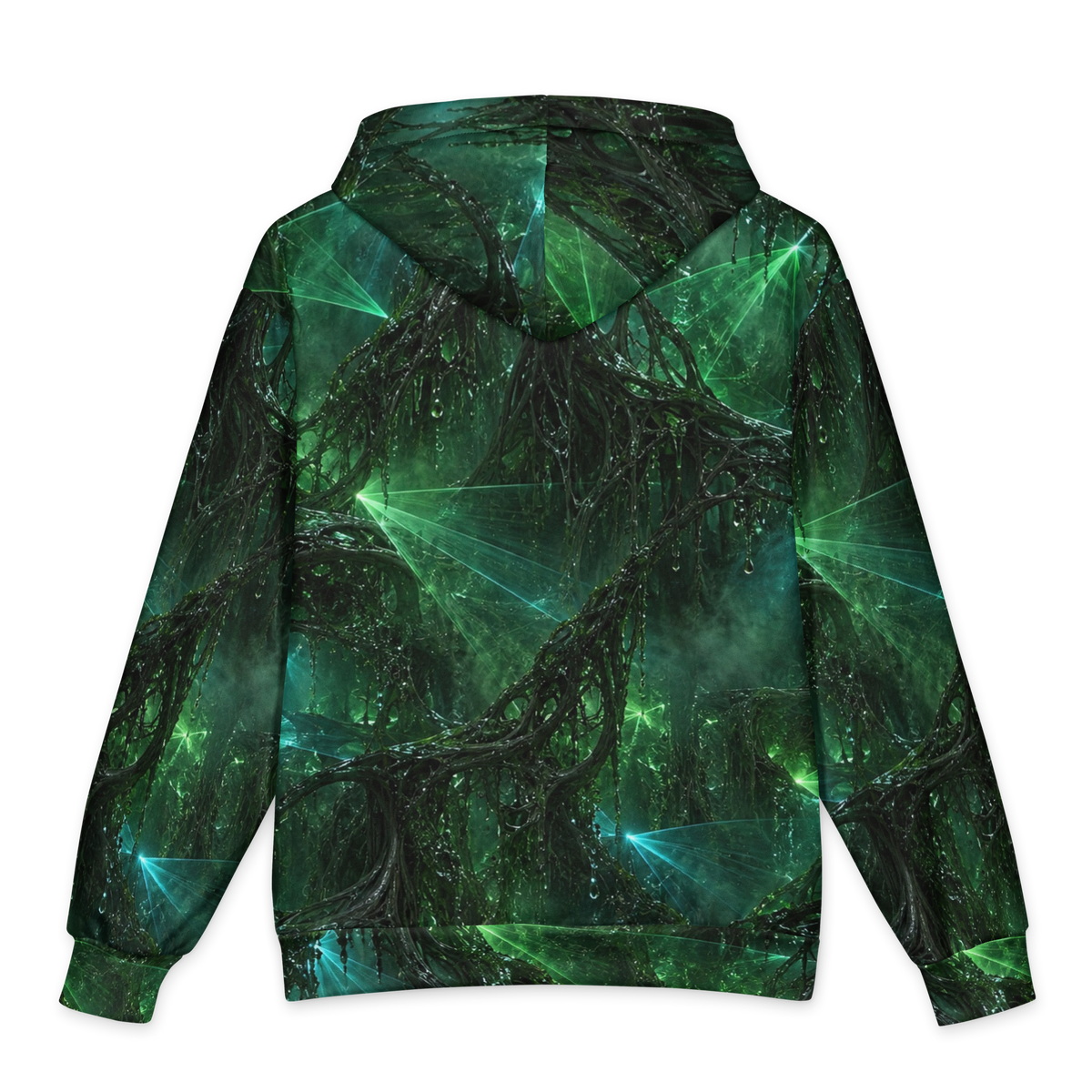 Verdant Frequency Terrain Hoodie all-over print oversized hoodie, back