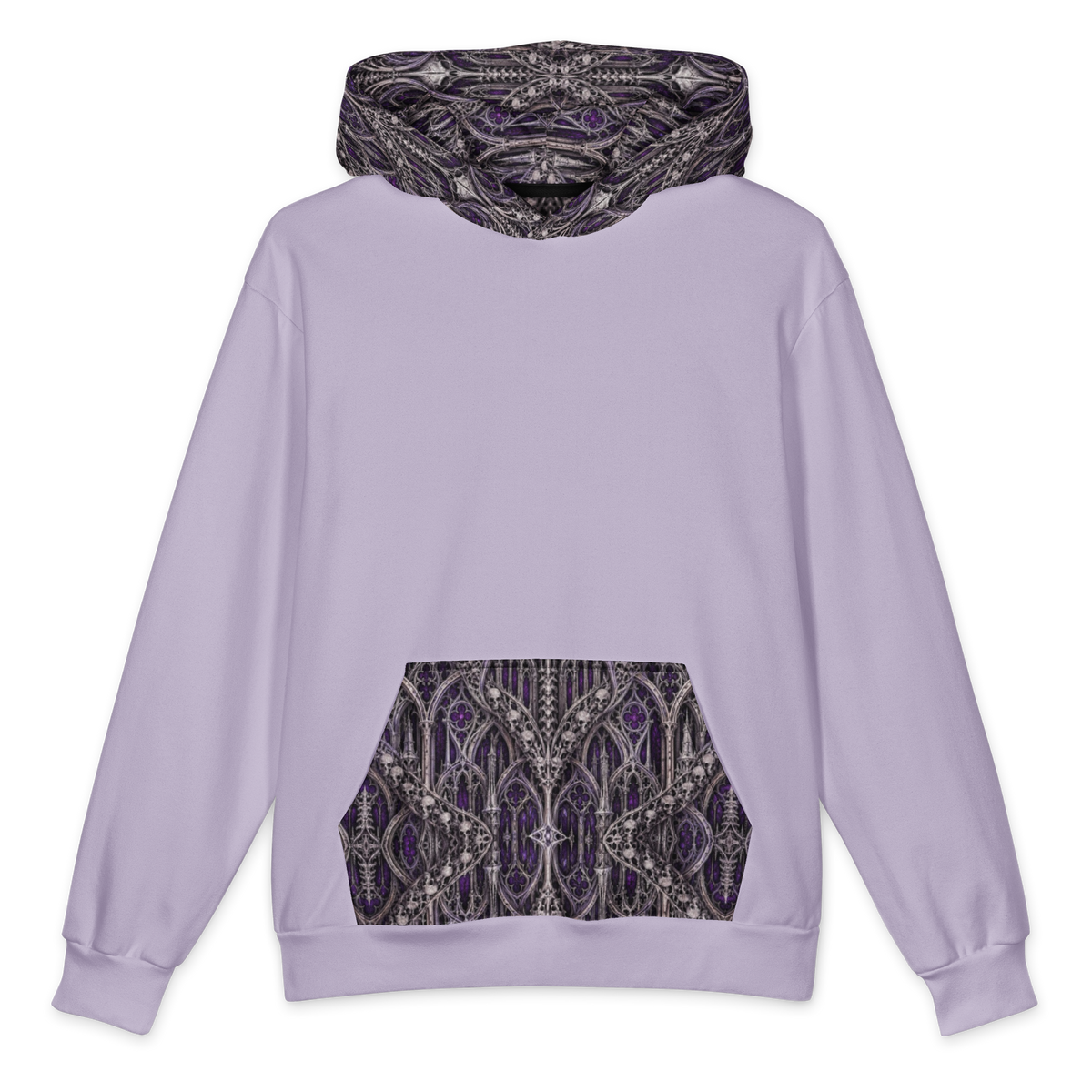 Violet Catacomb Lavender Terrain Hoodie all-over print oversized hoodie, front