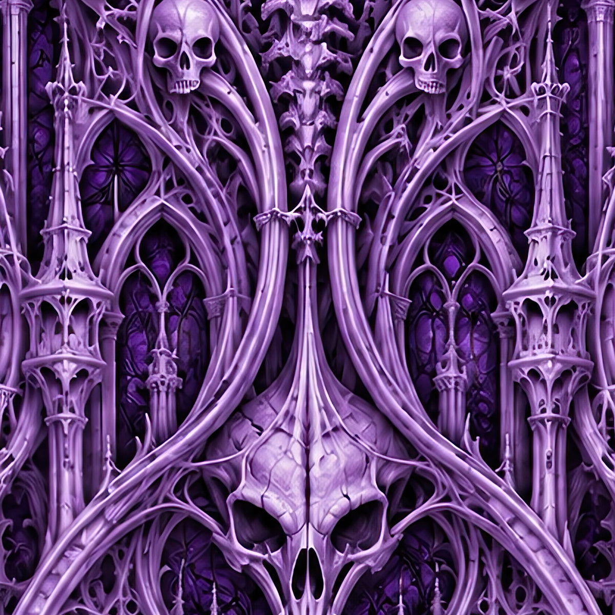 Violet Catacomb Orchid Terrain all-over print oversized tee fabric close-up