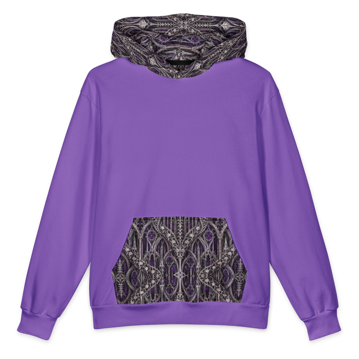Violet Catacomb Orchid Terrain Hoodie all-over print oversized hoodie, front
