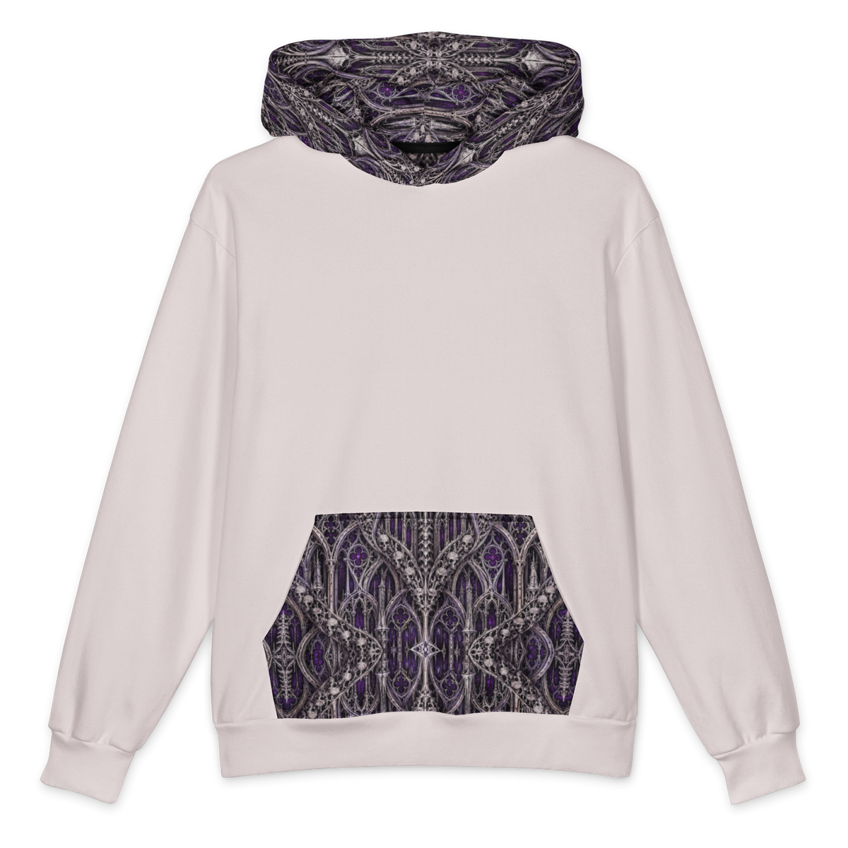 Violet Catacomb Terrain Hoodie all-over print oversized hoodie, front