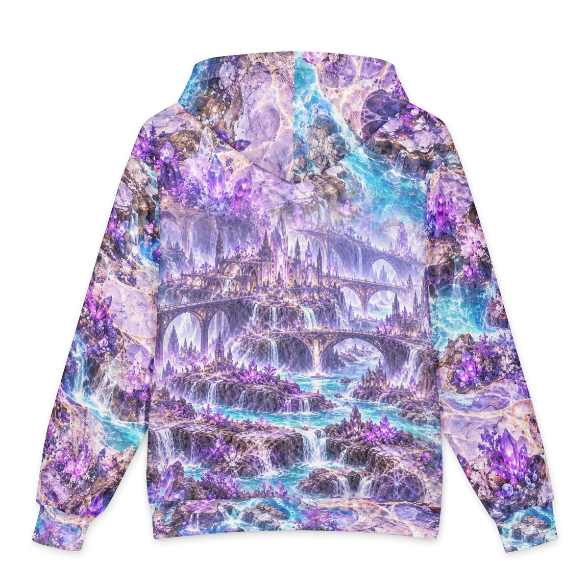 Violet Crystal Expanse Hoodie all-over print oversized hoodie, back