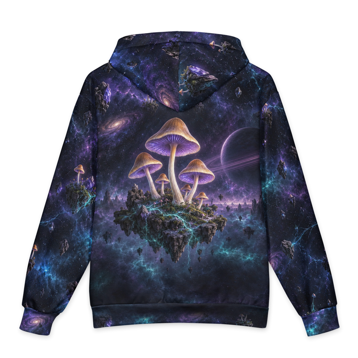 Violet Spore Temple all-over print hoodie, back