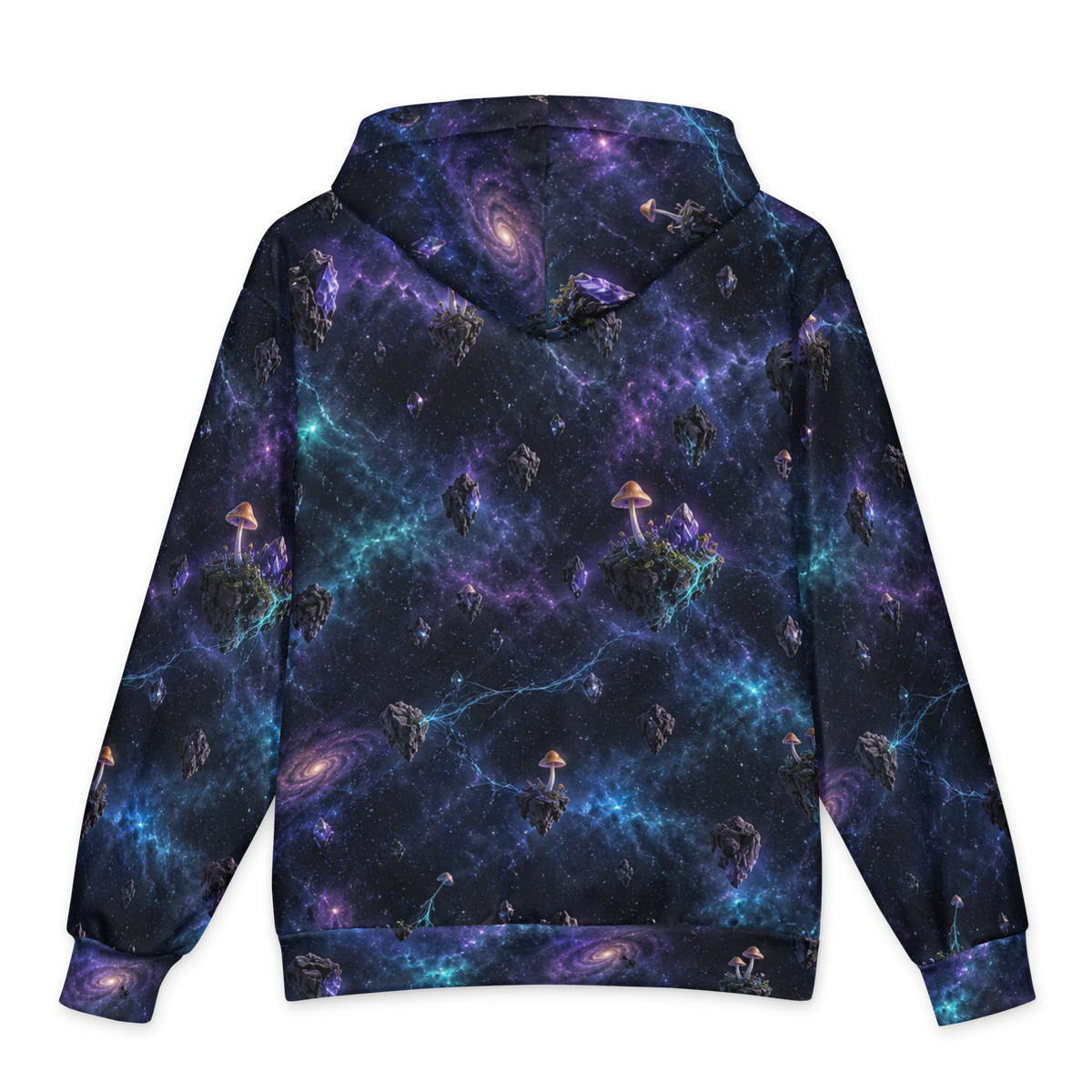 Violet Spore Temple Terrain all-over print hoodie, back