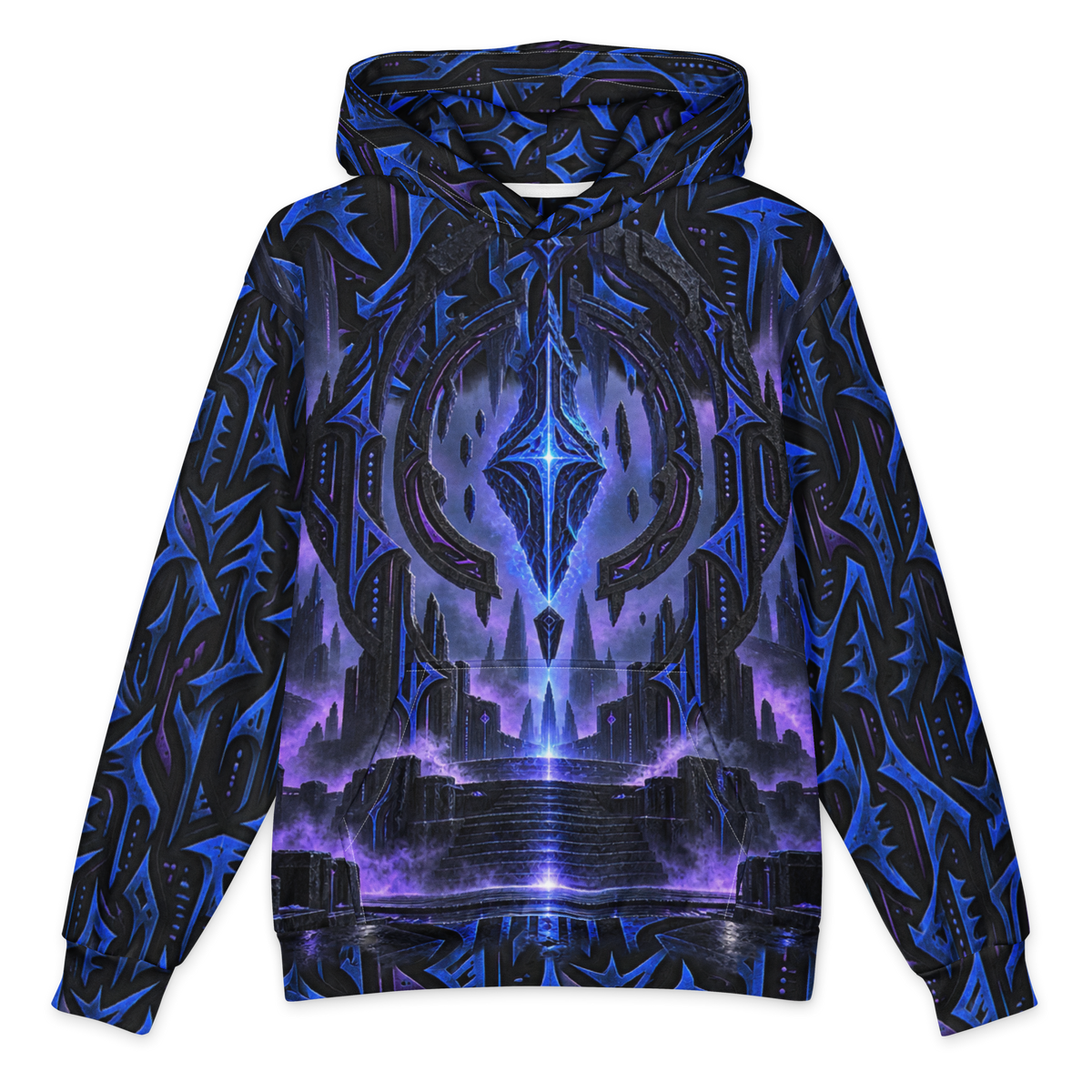 Void Circuit Hoodie all-over print oversized hoodie, front