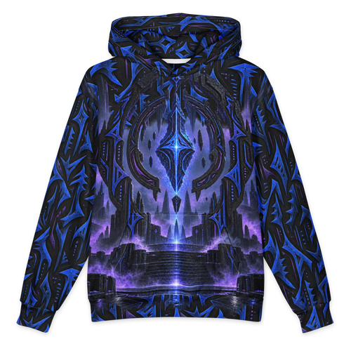 Void Circuit Hoodie all-over print oversized hoodie, front