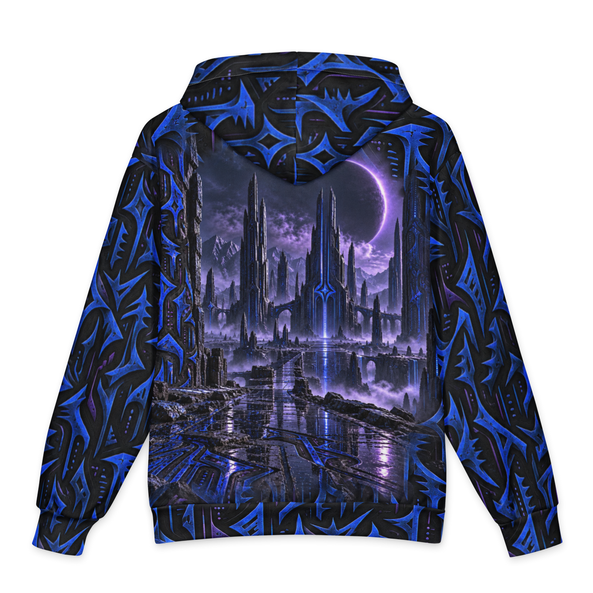Void Circuit Hoodie all-over print oversized hoodie, back
