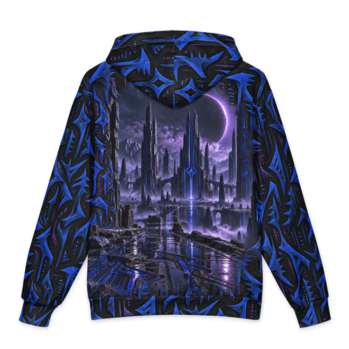 Void Circuit Hoodie all-over print oversized hoodie, back