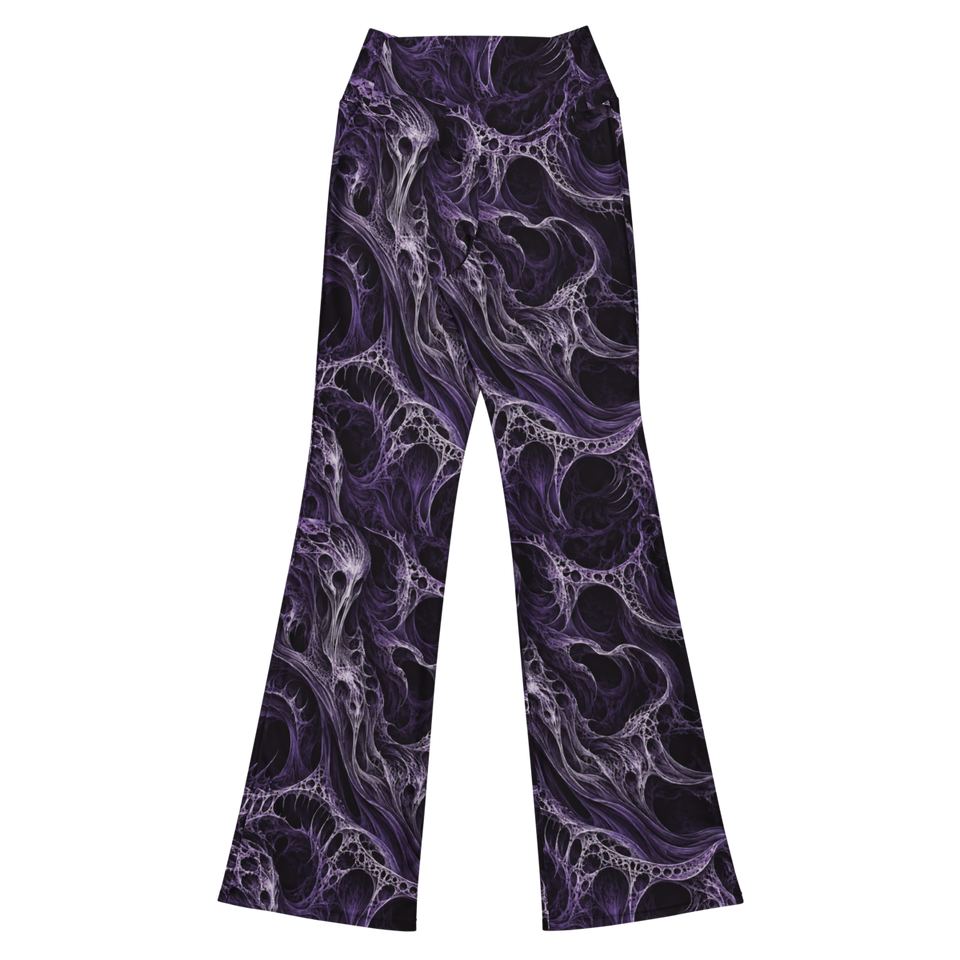 Wraithskin Violet Terrain Flare Leggings, back