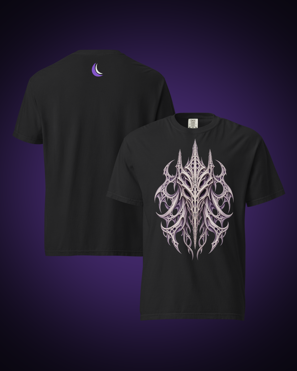 Wraithskin Violet Graphic Tee, front and reverse