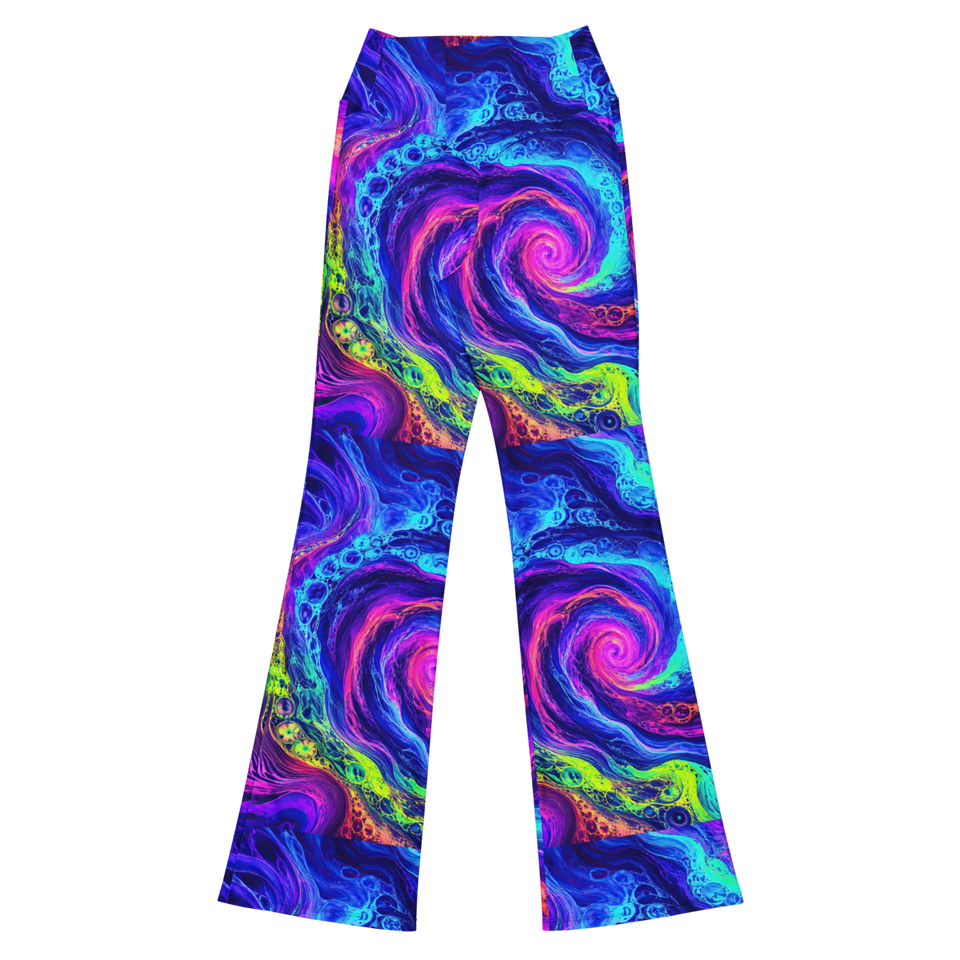 Xenobloom Chroma Vortex Terrain Flare Leggings, back