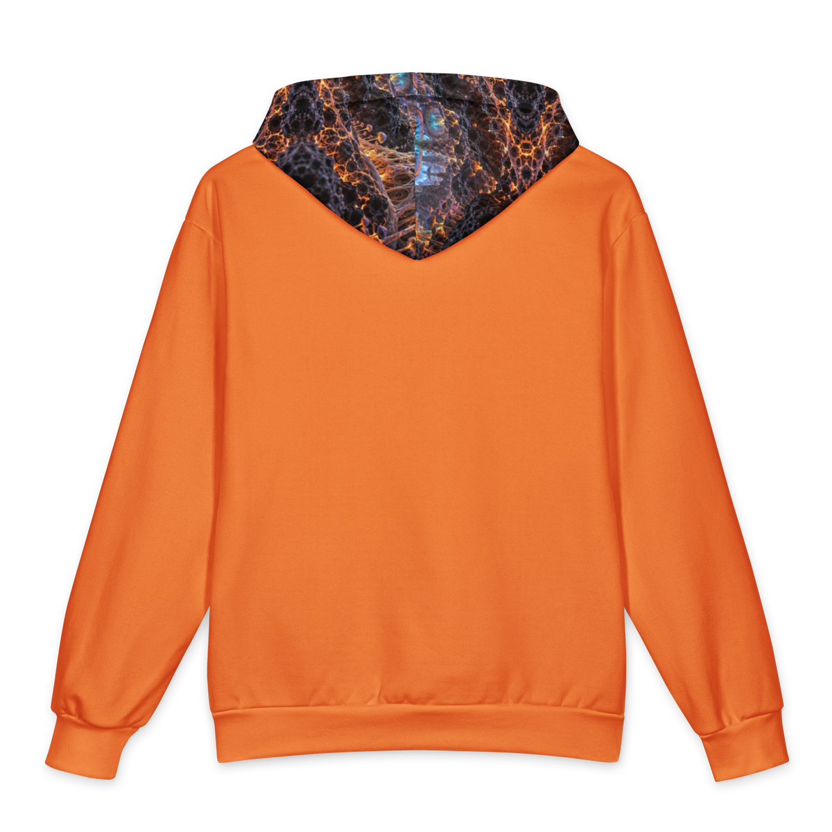Xenospore Orbit Orange Terrain Hoodie all-over print oversized hoodie, back